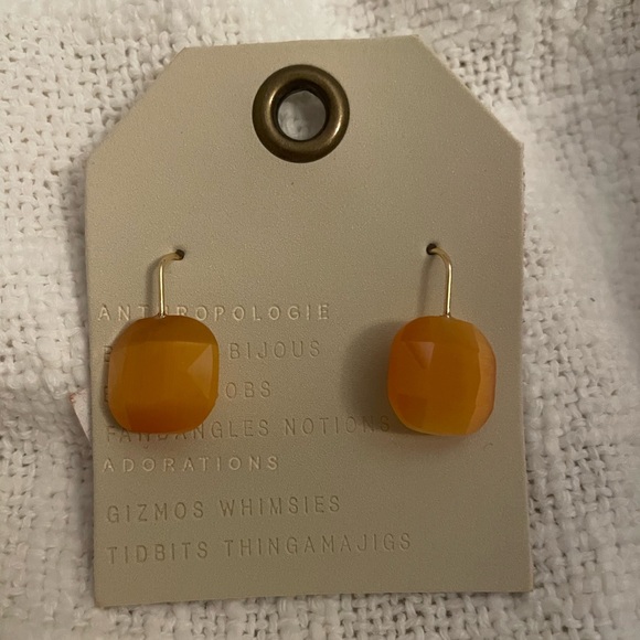 Anthropologie Floating Crystal Earrings Terracotta New Never Worn - Picture 4 of 5